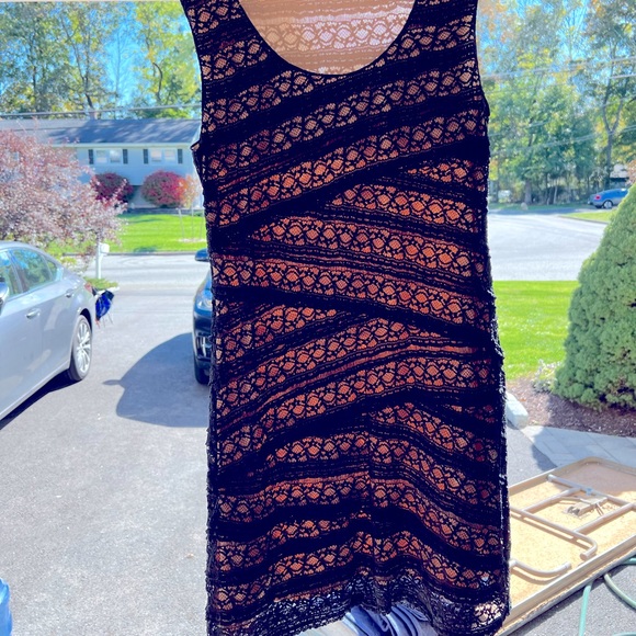 Max studio stretchy lace design dress women’s large - Picture 1 of 4